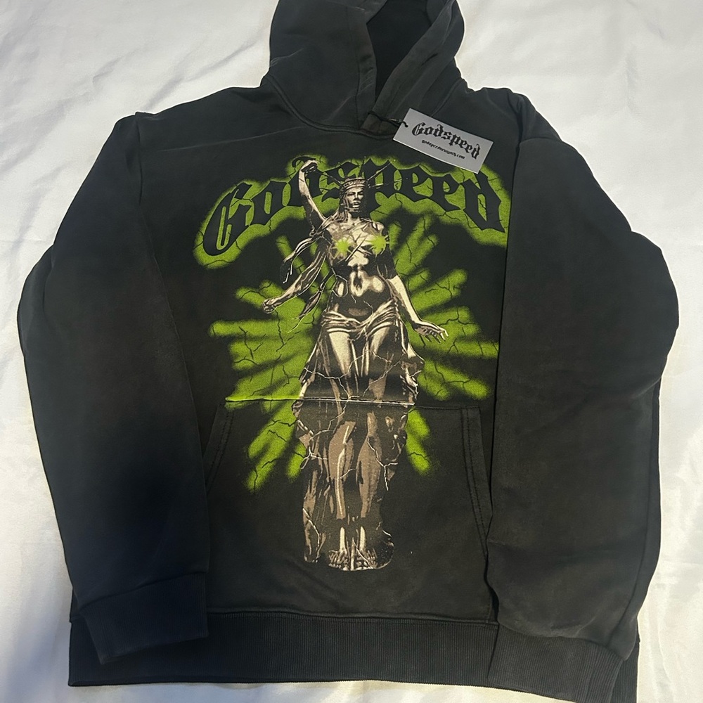 Godspeed Black Bomber Jacket with Green Graphic
